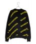 BALENCIAGA (バレンシアガ) ALL OVER LOGO JACQUARED KNIT ブラック×イエロー サイズ:XS：45000円