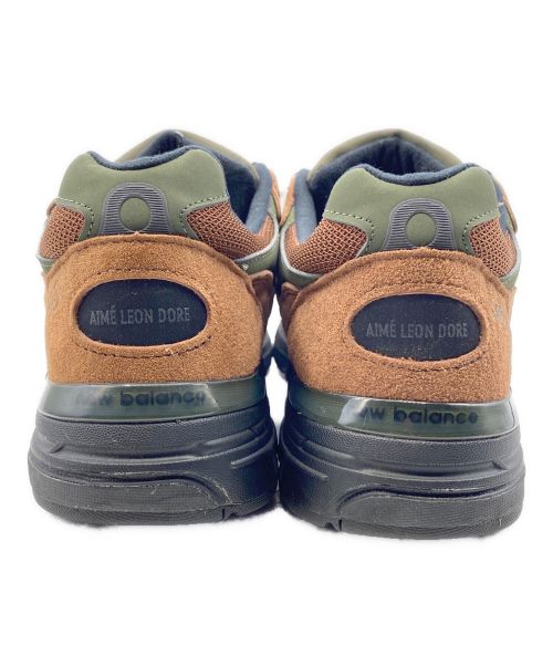 NEW BALANCE（ニューバランス）NEW BALANCE (ニューバランス) Aime Leon Dore (エメ レオン ドレ) MR993ALD グリーン×ブラウン サイズ:27.5cm(US9.5)の古着・服飾アイテム