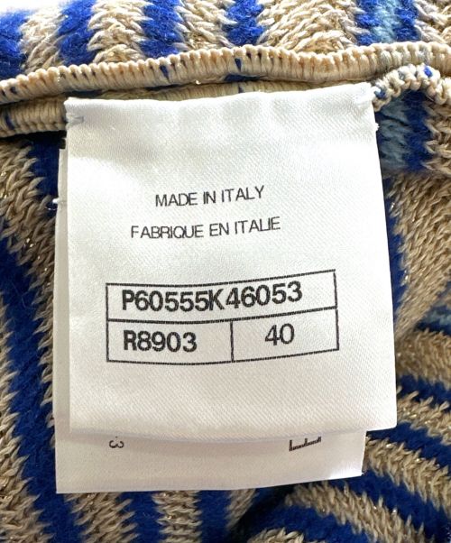 CHANEL（シャネル）CHANEL (シャネル) ココマークノースリーブワンピース ベージュ×ブルー サイズ:40の古着・服飾アイテム