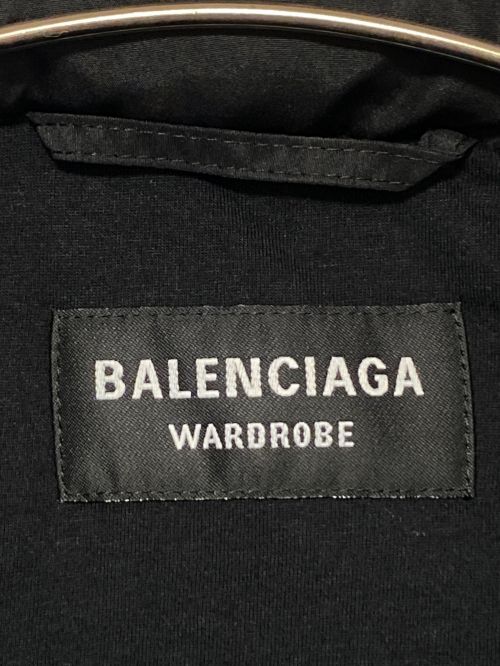 BALENCIAGA（バレンシアガ）BALENCIAGA (バレンシアガ) メタルロゴウィンドブレーカーブルゾン ブラック サイズ:46の古着・服飾アイテム