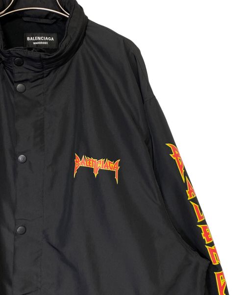 BALENCIAGA（バレンシアガ）BALENCIAGA (バレンシアガ) メタルロゴウィンドブレーカーブルゾン ブラック サイズ:46の古着・服飾アイテム