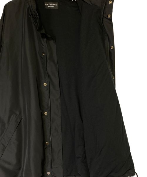 BALENCIAGA（バレンシアガ）BALENCIAGA (バレンシアガ) メタルロゴウィンドブレーカーブルゾン ブラック サイズ:46の古着・服飾アイテム