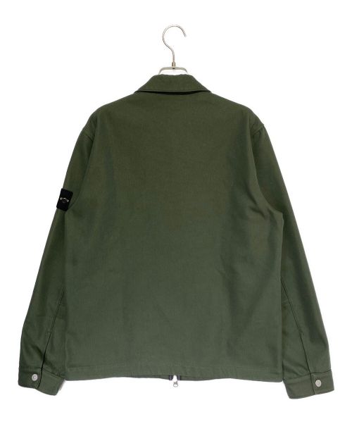 STONE ISLAND（ストーンアイランド）STONE ISLAND (ストーンアイランド) コンパスバッジ シャツジャケット オリーブ サイズ:Mの古着・服飾アイテム