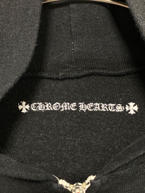 CHROME HEARTS（クロムハーツ）CHROME HEARTS (クロムハーツ) アーチロゴプリントジップアップパーカー ブラック サイズ:Lの古着・服飾アイテム