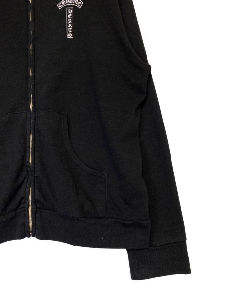 CHROME HEARTS（クロムハーツ）CHROME HEARTS (クロムハーツ) アーチロゴプリントジップアップパーカー ブラック サイズ:Lの古着・服飾アイテム
