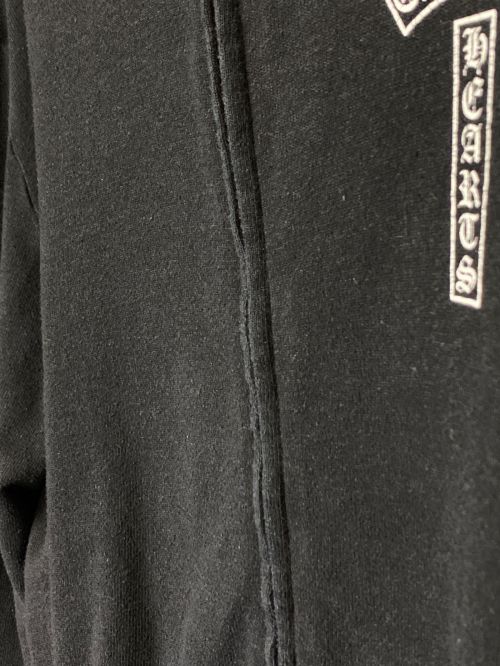 CHROME HEARTS（クロムハーツ）CHROME HEARTS (クロムハーツ) アーチロゴプリントジップアップパーカー ブラック サイズ:Lの古着・服飾アイテム