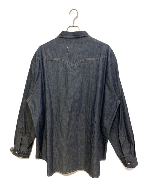 Maison Margiela（メゾンマルジェラ）Maison Margiela (メゾンマルジェラ) 24SS コットンポケットデニムウエスタンシャツ インディゴ サイズ:42の古着・服飾アイテム