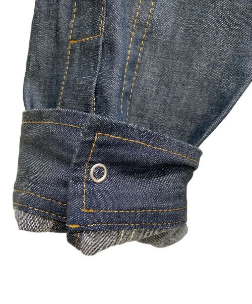 Maison Margiela（メゾンマルジェラ）Maison Margiela (メゾンマルジェラ) 24SS コットンポケットデニムウエスタンシャツ インディゴ サイズ:42の古着・服飾アイテム