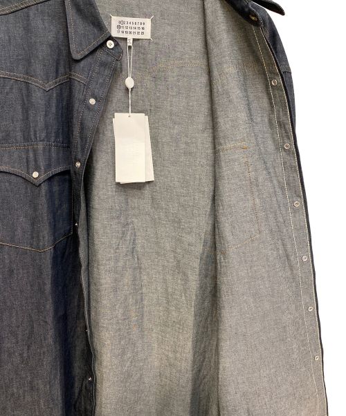 Maison Margiela（メゾンマルジェラ）Maison Margiela (メゾンマルジェラ) 24SS コットンポケットデニムウエスタンシャツ インディゴ サイズ:42の古着・服飾アイテム