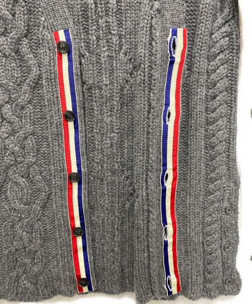 Thom Browne（トムブラウン）Thom Browne (トムブラウン) ニットカーディガン グレー サイズ:０の古着・服飾アイテム