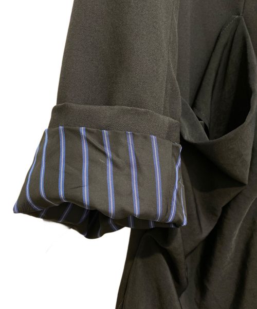 Yohji Yamamoto pour homme（ヨウジヤマモト プールオム）Yohji Yamamoto pour homme (ヨウジヤマモト プールオム) WOOL GABARDINE LEFT SIDE DRAPED JACKET ブラック サイズ:3の古着・服飾アイテム