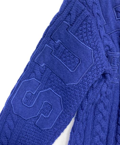 SUPREME（シュプリーム）Supreme (シュプリーム) Applique Cable Knit Sweater ブルー サイズ:Sの古着・服飾アイテム