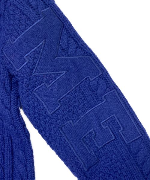 SUPREME（シュプリーム）Supreme (シュプリーム) Applique Cable Knit Sweater ブルー サイズ:Sの古着・服飾アイテム