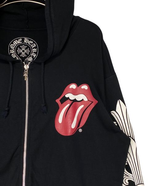 CHROME HEARTS（クロムハーツ）CHROME HEARTS (クロムハーツ) THE ROLLING STONES (ザ ローリングストーンズ) パーカー ブラック サイズ:Lの古着・服飾アイテム