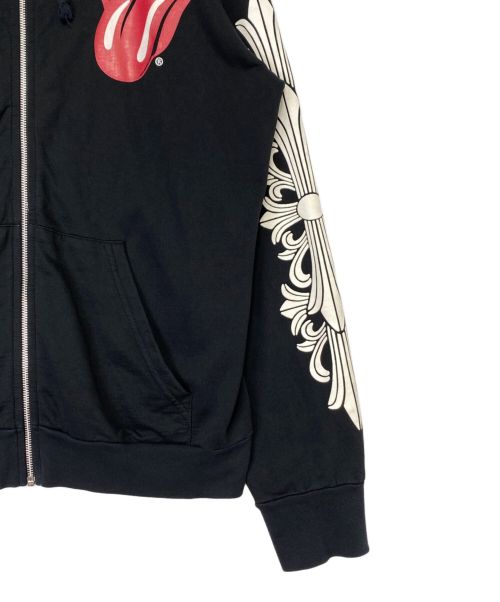 CHROME HEARTS（クロムハーツ）CHROME HEARTS (クロムハーツ) THE ROLLING STONES (ザ ローリングストーンズ) パーカー ブラック サイズ:Lの古着・服飾アイテム