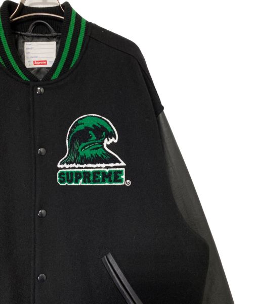 SUPREME（シュプリーム）SUPREME (シュプリーム) Wave Varsity Jacket ブラック サイズ:Lの古着・服飾アイテム