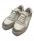 BURBERRYバーバリー）の古着「ハウスチェックパネルスニーカー」｜ホワイト