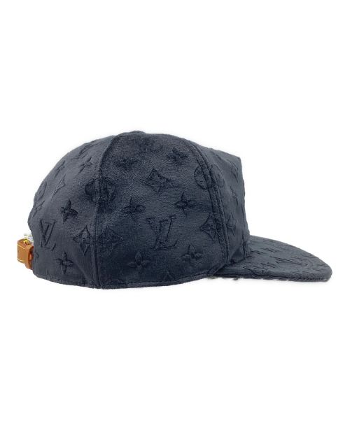 LOUIS VUITTON（ルイ ヴィトン）LOUIS VUITTON (ルイ ヴィトン) ベロアモノグラムキャップ ブラックの古着・服飾アイテム