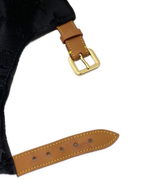 LOUIS VUITTON（ルイ ヴィトン）LOUIS VUITTON (ルイ ヴィトン) ベロアモノグラムキャップ ブラックの古着・服飾アイテム