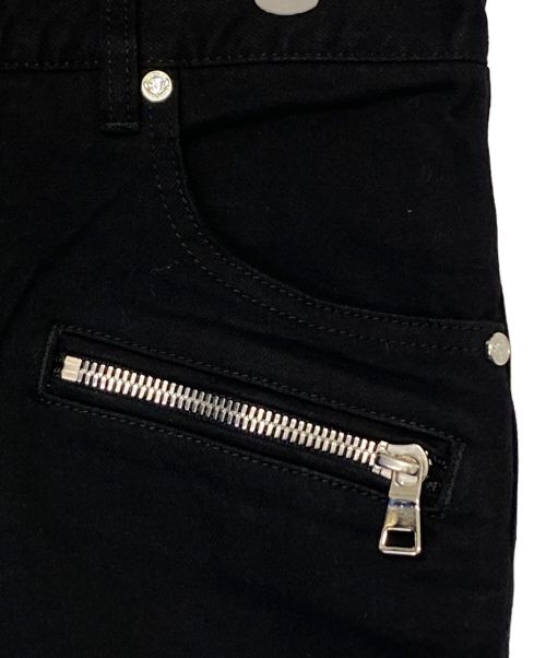 BALMAIN（バルマン）BALMAIN (バルマン) サイドラインバイカーデニムパンツ ブラック サイズ:30の古着・服飾アイテム
