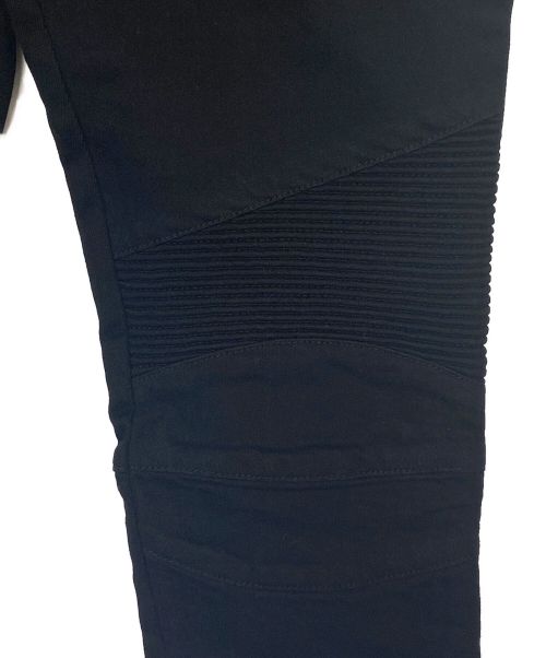BALMAIN（バルマン）BALMAIN (バルマン) サイドラインバイカーデニムパンツ ブラック サイズ:30の古着・服飾アイテム