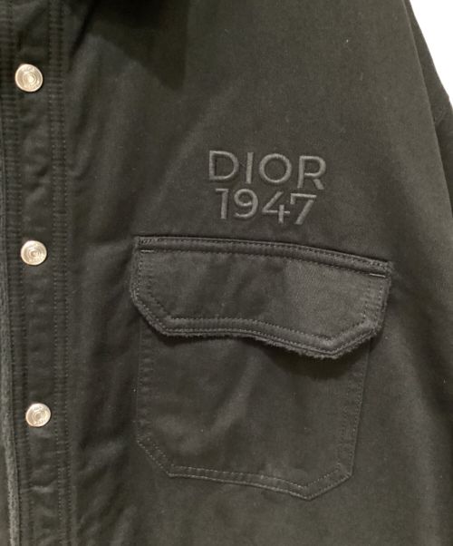 Dior（ディオール）Dior (ディオール) 24SS OVERSIZED SHIRT JACKET(オーバーサイズドシャツジャケット) ブラック サイズ:39の古着・服飾アイテム