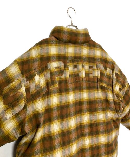 SUPREME（シュプリーム）SUPREME (シュプリーム) Flannel Reversible Puffer Jacket ブラウン サイズ:XLの古着・服飾アイテム