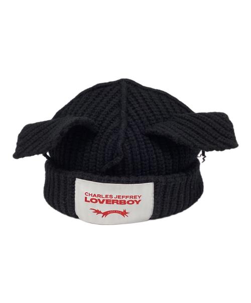 CHARLES JEFFREY LOVERBOY（チャールズ ジェフリー ラバーボーイ）CHARLES JEFFREY LOVERBOY (チャールズ ジェフリー ラバーボーイ) ニットキャップ ブラックの古着・服飾アイテム