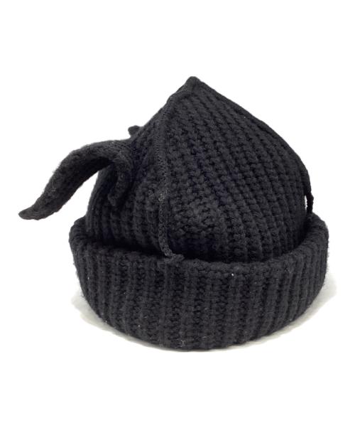 CHARLES JEFFREY LOVERBOY（チャールズ ジェフリー ラバーボーイ）CHARLES JEFFREY LOVERBOY (チャールズ ジェフリー ラバーボーイ) ニットキャップ ブラックの古着・服飾アイテム