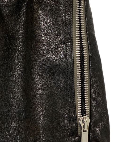 RICK OWENS（リックオウエンス）RICK OWENS (リックオウエンス) レザーパンツ ブラック サイズ:46の古着・服飾アイテム