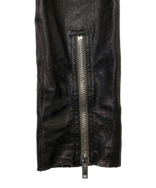 RICK OWENS（リックオウエンス）RICK OWENS (リックオウエンス) レザーパンツ ブラック サイズ:46の古着・服飾アイテム