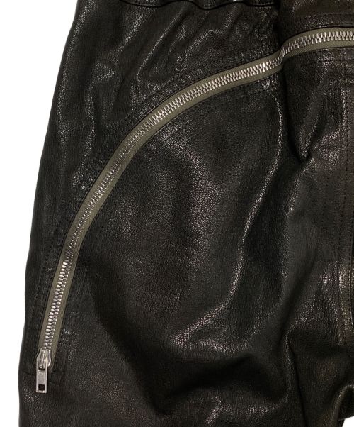 RICK OWENS（リックオウエンス）RICK OWENS (リックオウエンス) レザーパンツ ブラック サイズ:46の古着・服飾アイテム