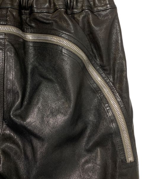 RICK OWENS（リックオウエンス）RICK OWENS (リックオウエンス) レザーパンツ ブラック サイズ:46の古着・服飾アイテム