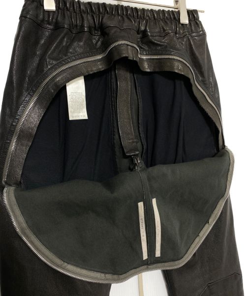 RICK OWENS（リックオウエンス）RICK OWENS (リックオウエンス) レザーパンツ ブラック サイズ:46の古着・服飾アイテム
