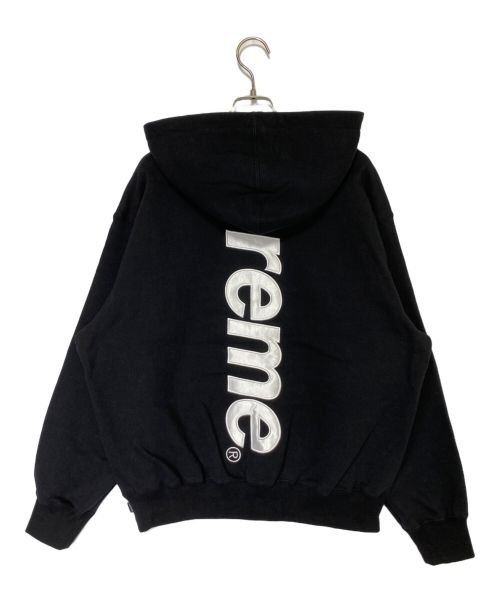 SUPREME（シュプリーム）SUPREME (シュプリーム) satin applique hooded sweatshirt ブラック サイズ:S 未使用品の古着・服飾アイテム