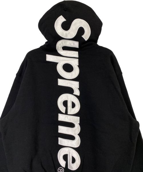 SUPREME（シュプリーム）SUPREME (シュプリーム) satin applique hooded sweatshirt ブラック サイズ:S 未使用品の古着・服飾アイテム
