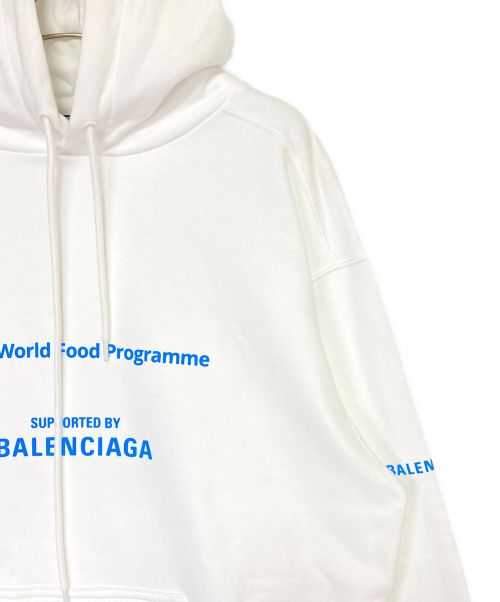 BALENCIAGA（バレンシアガ）BALENCIAGA (バレンシアガ) ロゴフーディ ホワイト サイズ:XSの古着・服飾アイテム