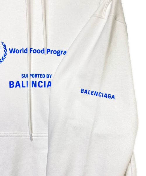 BALENCIAGA（バレンシアガ）BALENCIAGA (バレンシアガ) ロゴフーディ ホワイト サイズ:XSの古着・服飾アイテム