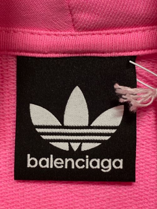 BALENCIAGA（バレンシアガ）BALENCIAGA (バレンシアガ) adidas (アディダス) Hoodie Large Fit ピンク サイズ:2の古着・服飾アイテム