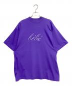 BALENCIAGAバレンシアガ）の古着「BEBEラインストーンオーバーサイズTシャツ」｜バイオレット