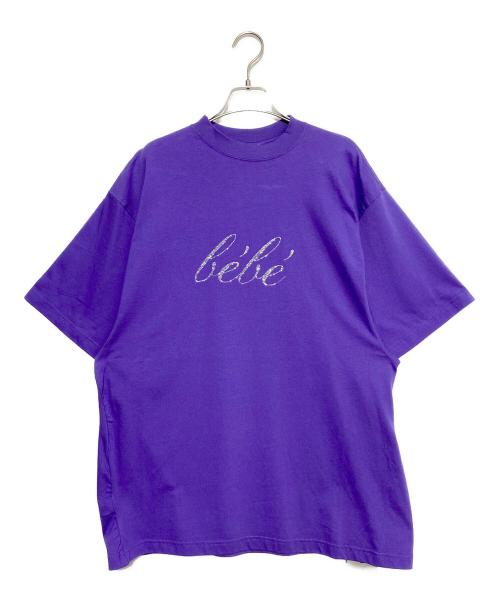 BALENCIAGA（バレンシアガ）BALENCIAGA (バレンシアガ) BEBEラインストーンオーバーサイズTシャツ バイオレット サイズ:2の古着・服飾アイテム