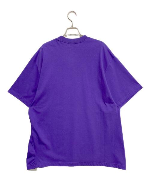 BALENCIAGA（バレンシアガ）BALENCIAGA (バレンシアガ) BEBEラインストーンオーバーサイズTシャツ バイオレット サイズ:2の古着・服飾アイテム