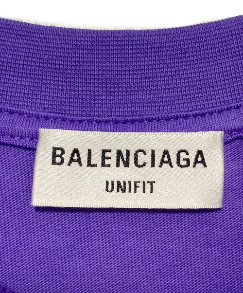 BALENCIAGA（バレンシアガ）BALENCIAGA (バレンシアガ) BEBEラインストーンオーバーサイズTシャツ バイオレット サイズ:2の古着・服飾アイテム