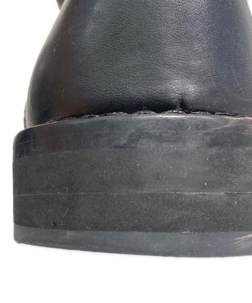 ANN DEMEULEMEESTER（アンドゥムルメステール）ANN DEMEULEMEESTER (アンドゥムルメステール) バックレースジップブーツ ブラック サイズ:41の古着・服飾アイテム