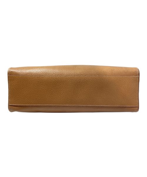 PRADA（プラダ）PRADA (プラダ) Triangle Logo Leather Tote Bag（トライアングルロゴレザートートバッグ） キャメルの古着・服飾アイテム