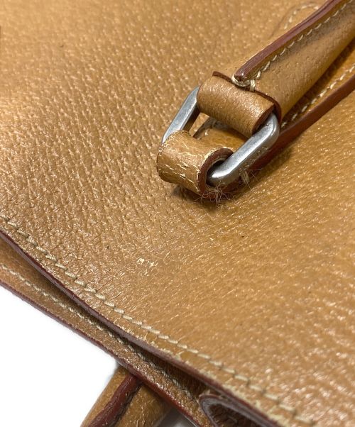 PRADA（プラダ）PRADA (プラダ) Triangle Logo Leather Tote Bag（トライアングルロゴレザートートバッグ） キャメルの古着・服飾アイテム