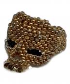 UNDERCOVERアンダーカバー）の古着「スカルビーズリング」｜ゴールド