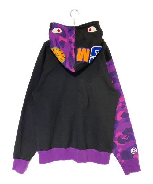 A BATHING APE（アベイシングエイプ）A BATHING APE (アベイシングエイプ) COLOR CAMO SHARK FULL ZIP HOODIE パープル サイズ:XLの古着・服飾アイテム