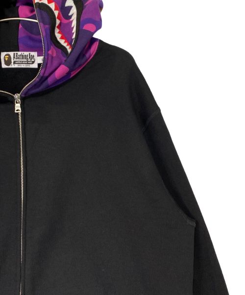 A BATHING APE（アベイシングエイプ）A BATHING APE (アベイシングエイプ) COLOR CAMO SHARK FULL ZIP HOODIE パープル サイズ:XLの古着・服飾アイテム