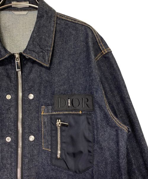 Dior（ディオール）Dior (ディオール) sacai (サカイ) コットン デニムジャケット インディゴ サイズ:50の古着・服飾アイテム